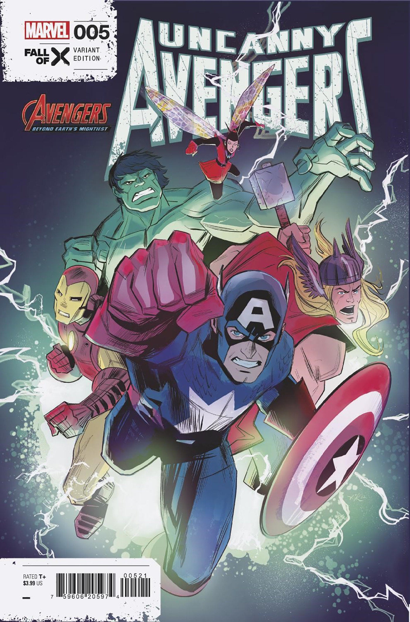 UNCANNY AVENGERS #5 (OF 5) NIK VIRELLA AVENGERS 60TH VAR (Backorder, Allow 3-4 Weeks)