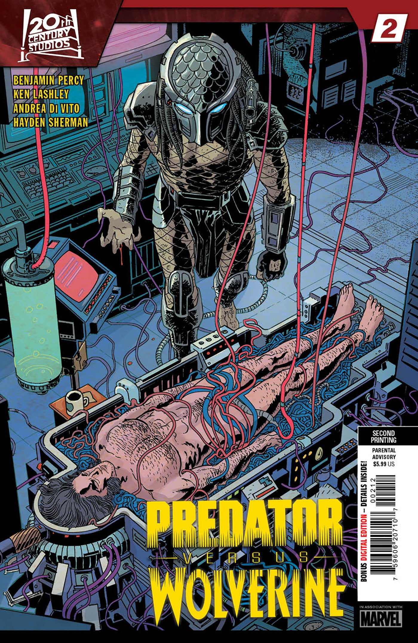 PREDATOR VS WOLVERINE #2 2ND PTG HAYDEN SHERMAN VAR (Backorder, Allow 4-5 Weeks) - Comicbookeroo