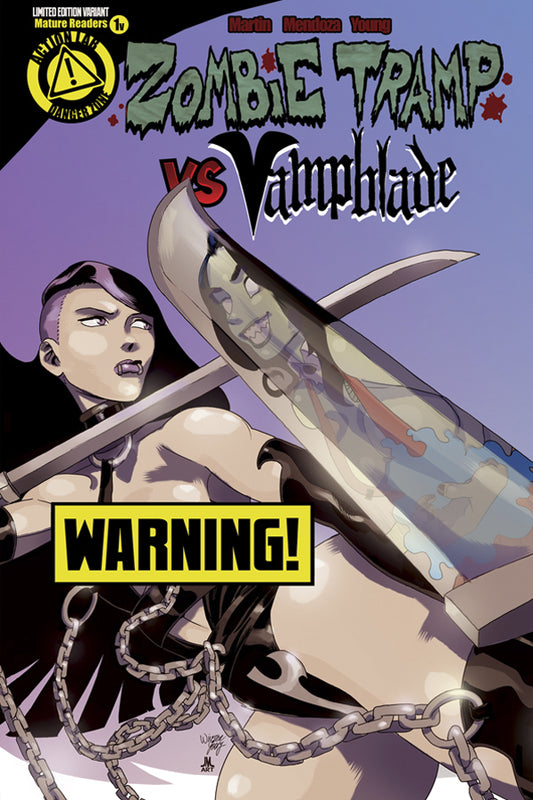 ZOMBIE TRAMP VS VAMPBLADE #1 VAMPBLADE RISQUE VAR (MR) (Backorder, Allow 3-4 Weeks)