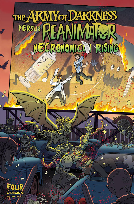 AOD VS REANIMATOR NECRONOMICON RISING #4 CVR A FLEECS - Comicbookeroo Australia