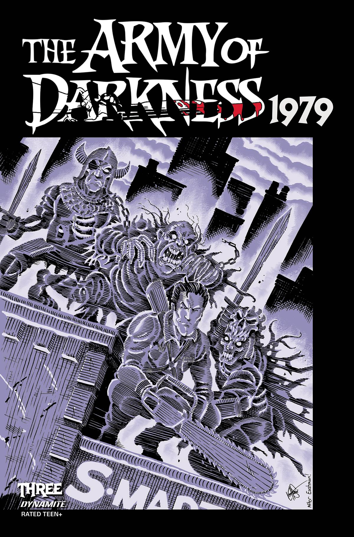 ARMY OF DARKNESS 1979 #3 CVR L FOC BONUS TMNT HOMAGE HAESER (Backorder, Allow 3-4 Weeks) - Comicbookeroo Australia