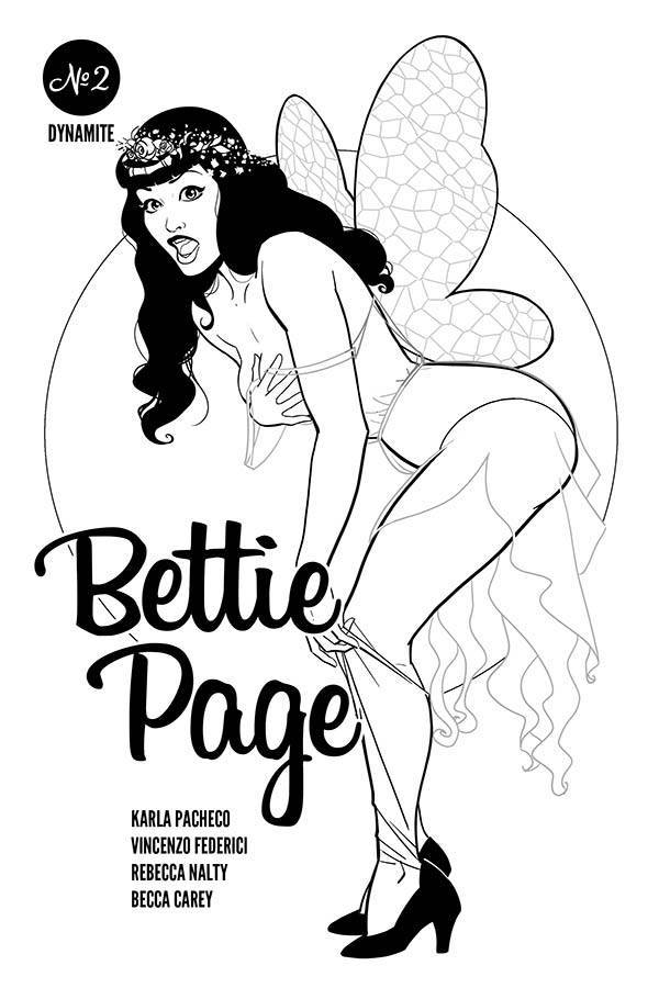 BETTIE PAGE #2 1:10 KANO B&W INCV - Comicbookeroo Australia