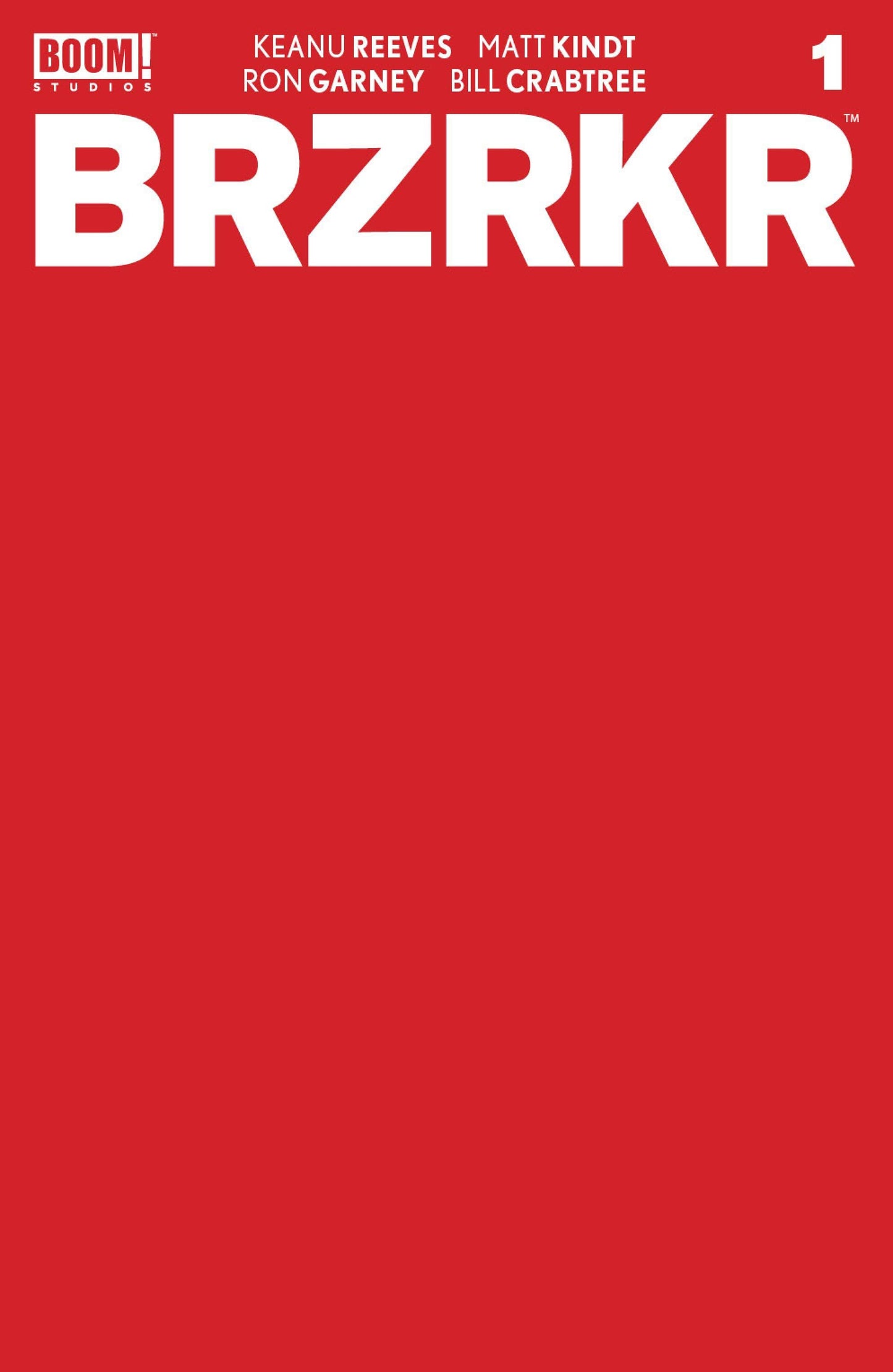 BRZRKR (BERZERKER) #1 CVR F 1:10 INCV RED BLANK SKETCH CVR - Comicbookeroo Australia