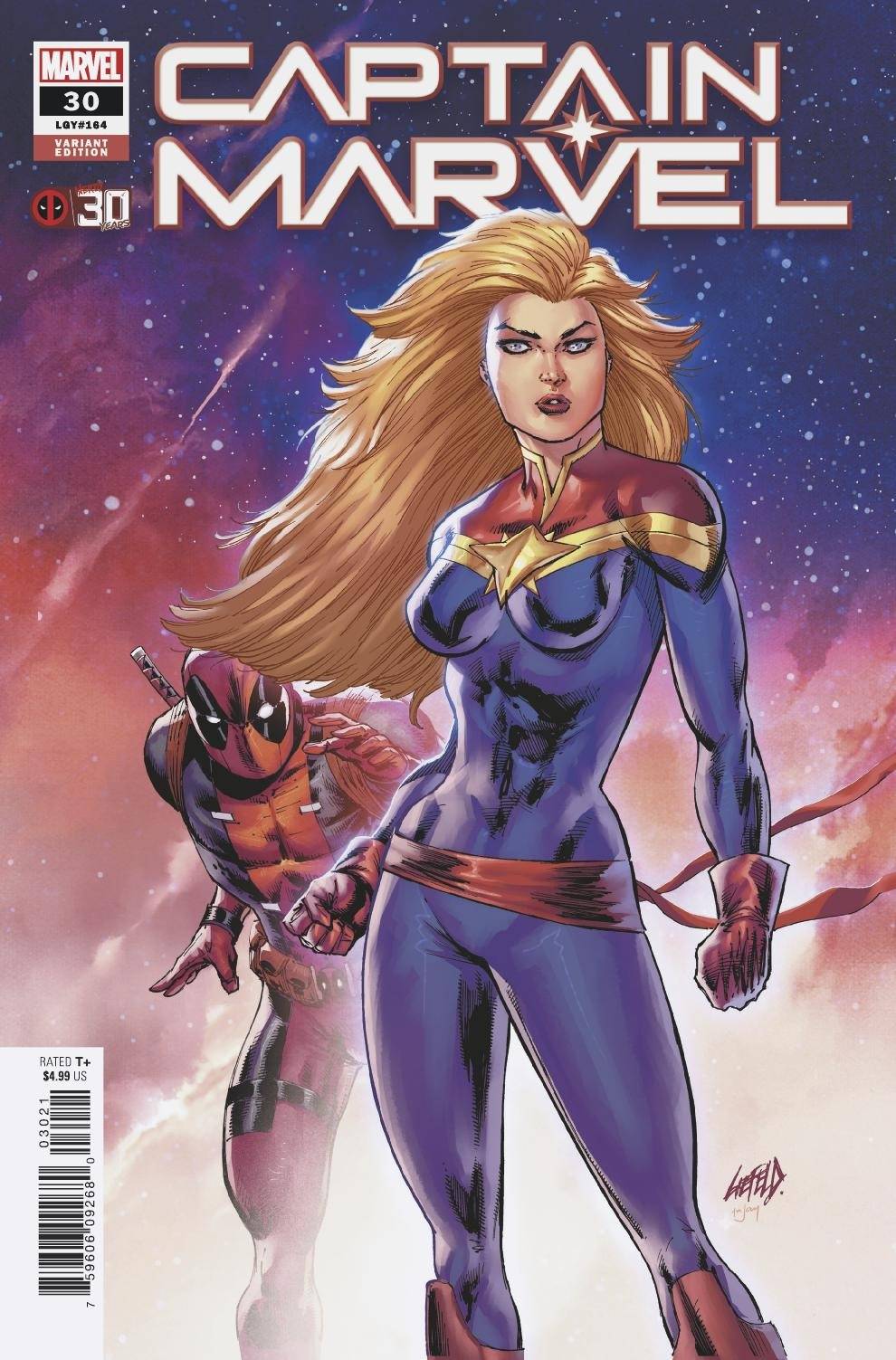 CAPTAIN MARVEL (2019) #30 LIEFELD DEADPOOL 30TH VAR - Comicbookeroo Australia