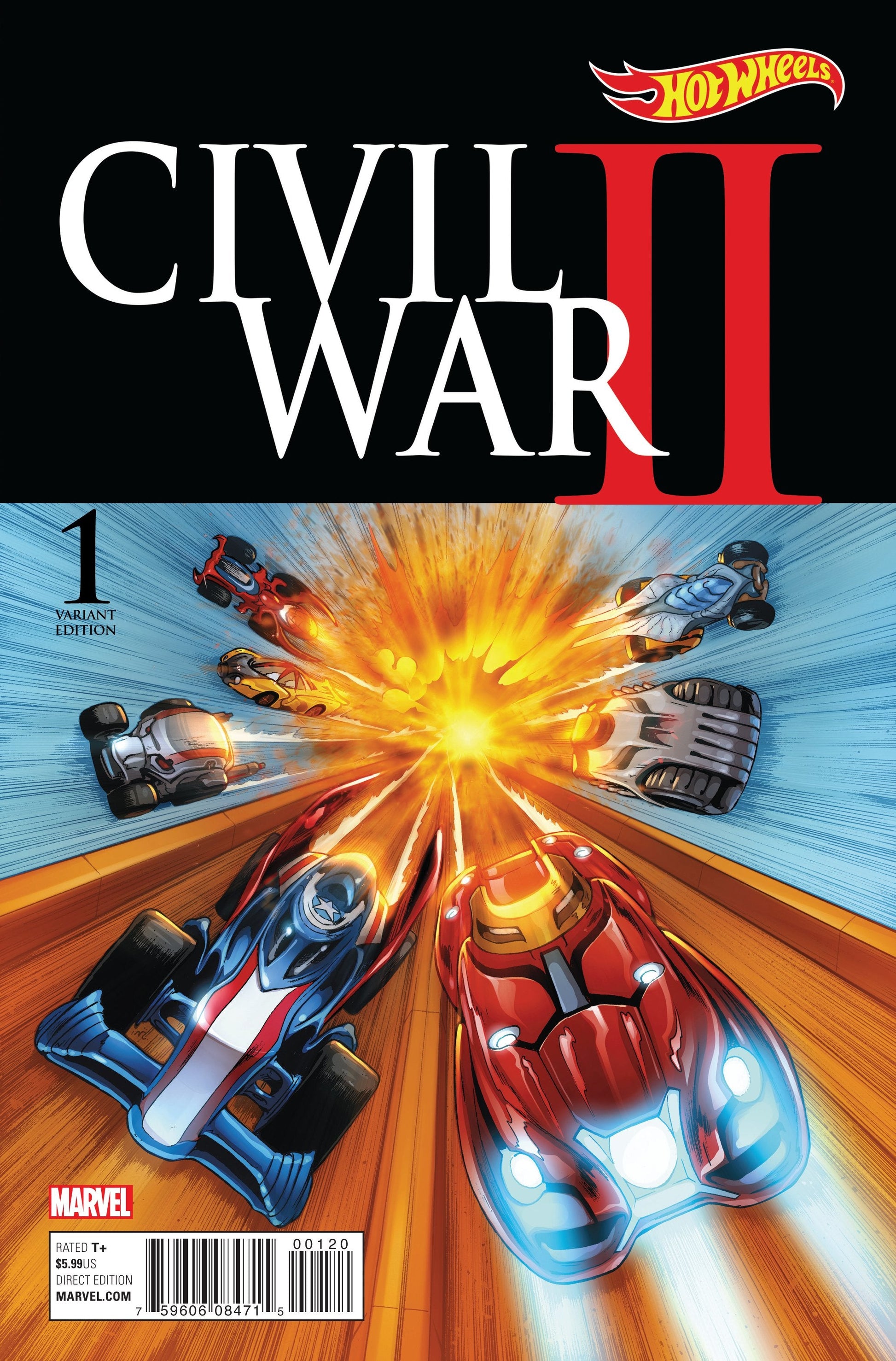 CIVIL WAR II #1 (OF 8) 1:10 HOT WHEELS INCV - Comicbookeroo Australia