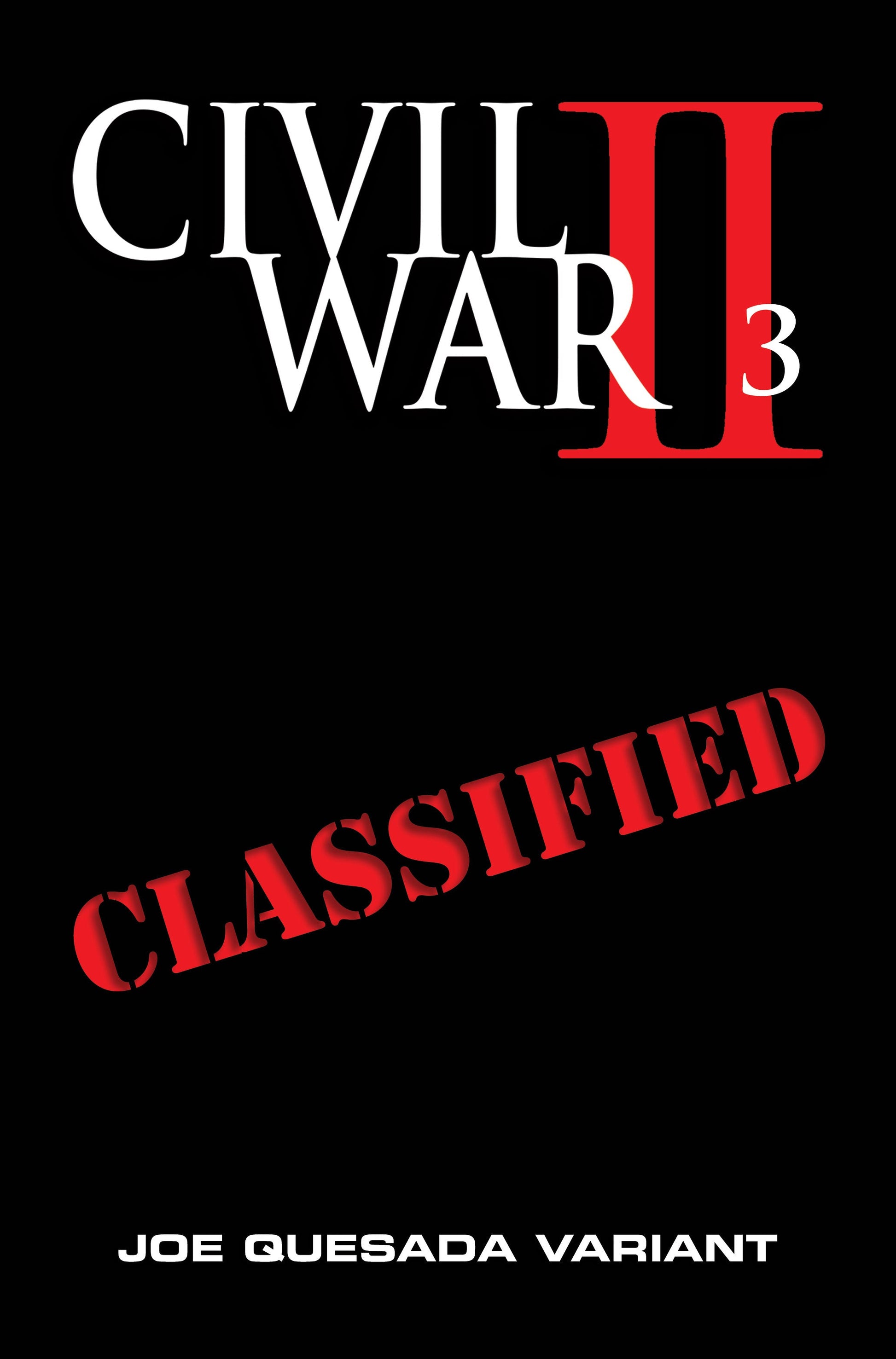 CIVIL WAR II #3 (OF 8) QUESADA MIDNIGHT LAUNCH VAR - Comicbookeroo Australia