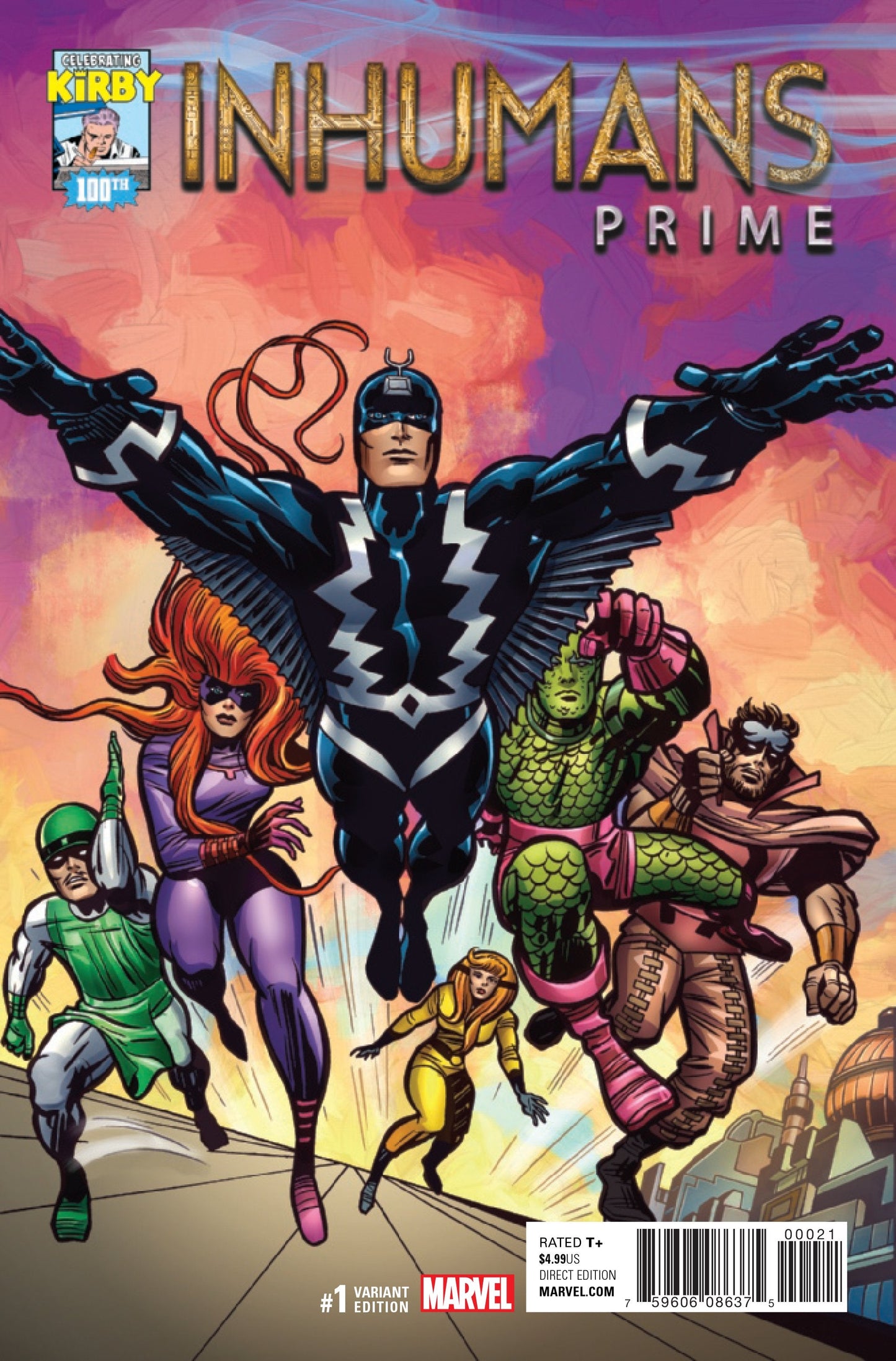 INHUMANS PRIME #1 1:10 KIRBY 100TH INCV - Comicbookeroo Australia