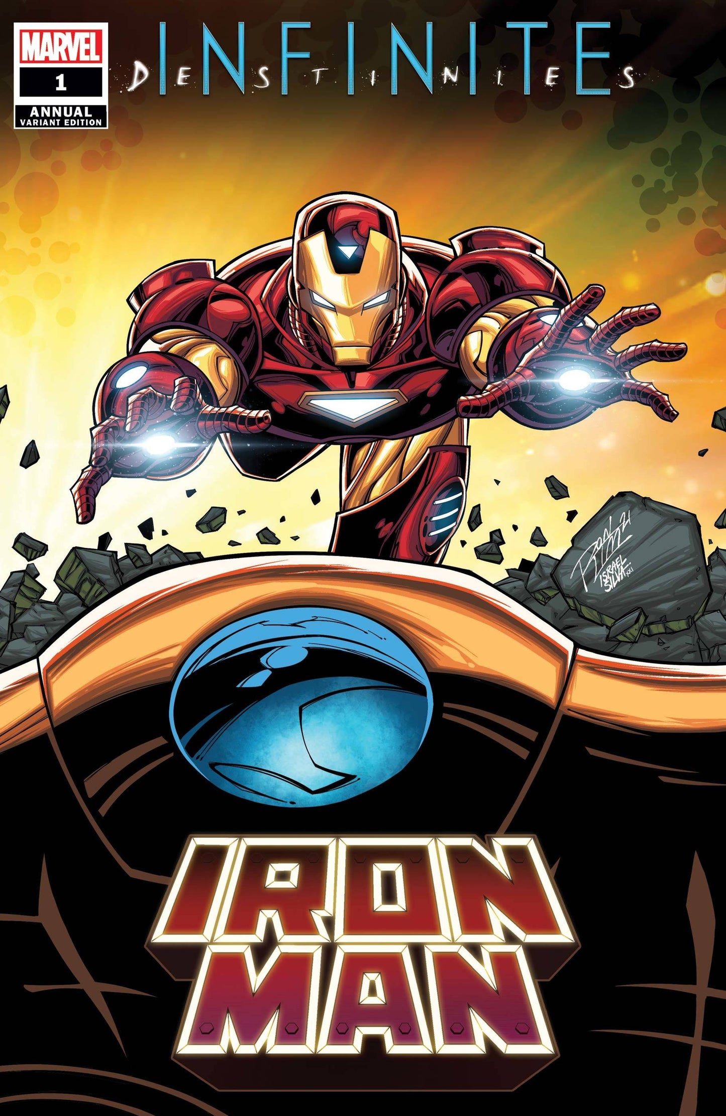 IRON MAN ANNUAL (2021) #1 RON LIM CONNECTING VAR INFD - Comicbookeroo Australia