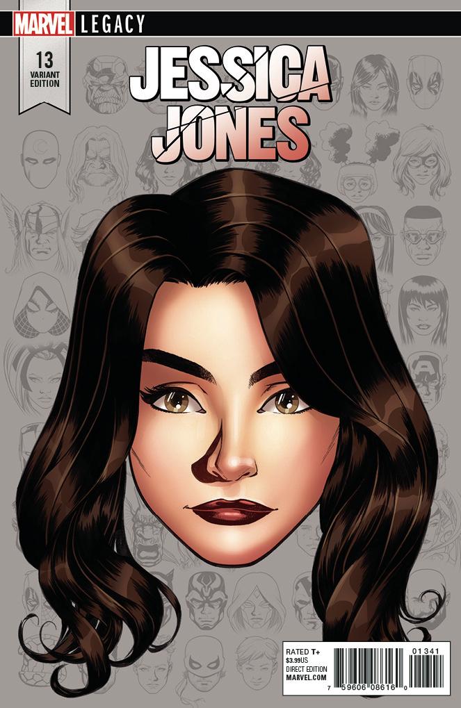 JESSICA JONES #13 1:10 MCKONE LEGACY HEADSHOT INCV LEG - Comicbookeroo Australia