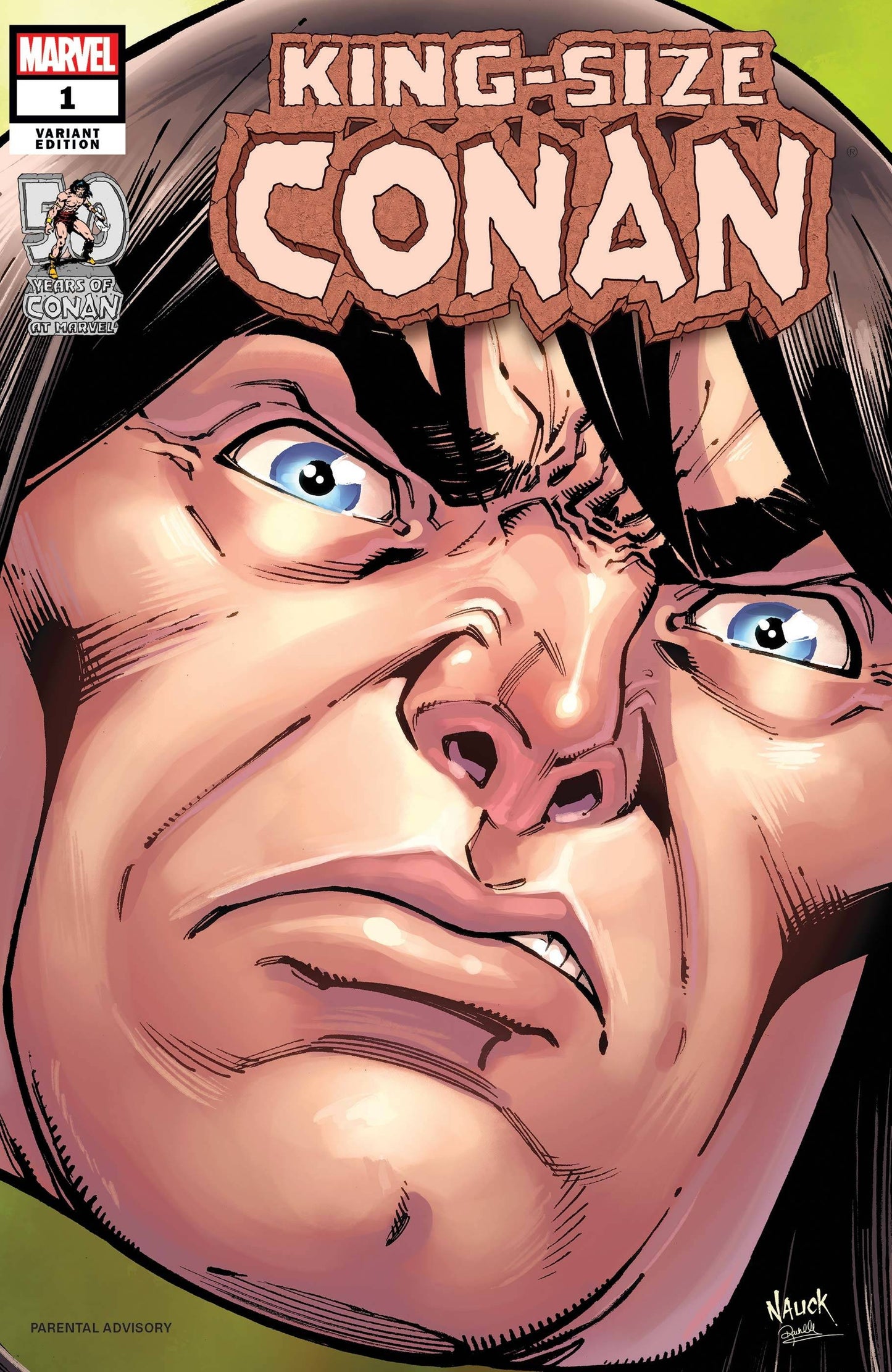 KING-SIZE CONAN #1 NAUCK HEADSHOT VAR - Comicbookeroo Australia