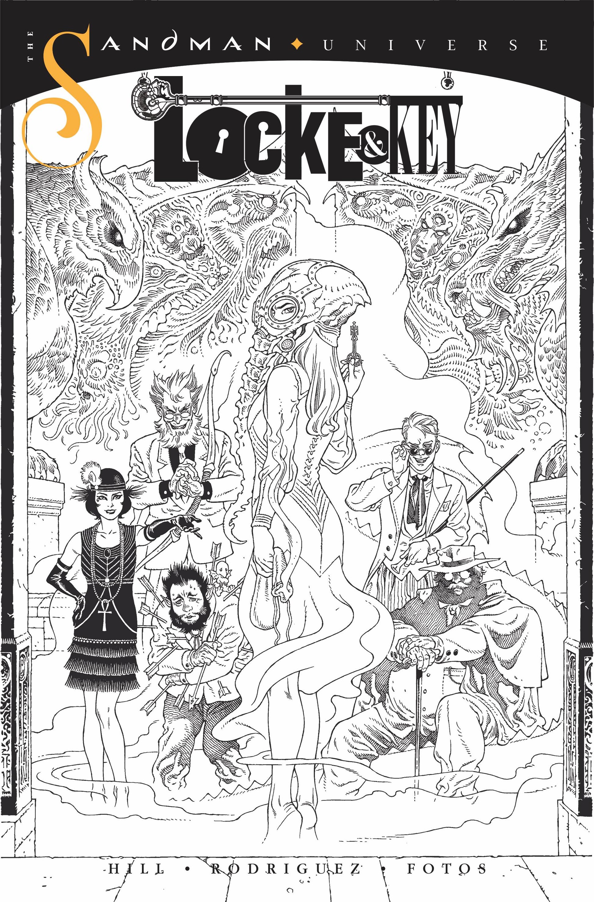 LOCKE & KEY SANDMAN HELL & GONE #1 1:10 INCV B&W RODRIQUE - Comicbookeroo Australia