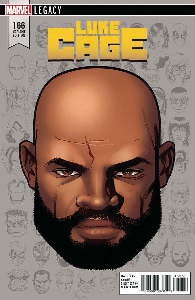 LUKE CAGE #166 1:10 MCKONE LEGACY HEADSHOT INCV LEG - Comicbookeroo Australia