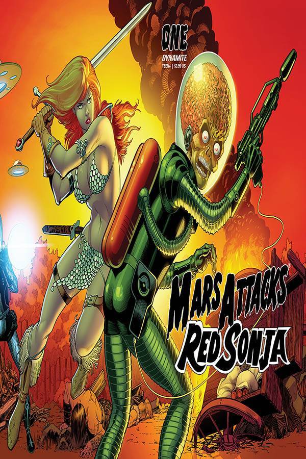 MARS ATTACKS RED SONJA #1 CVR E KITSON CARD HOMAGE - Comicbookeroo Australia