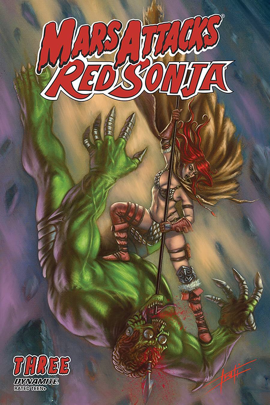 MARS ATTACKS RED SONJA #3 CVR B STRATI - Comicbookeroo Australia