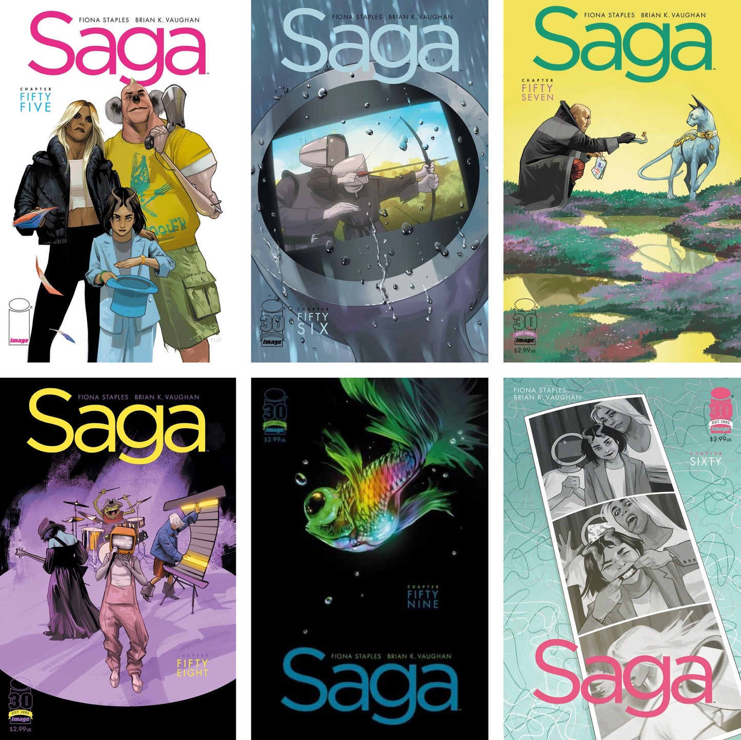 SAGA (Vol 10) #55-#60 Bundle (MR) - Comicbookeroo Australia