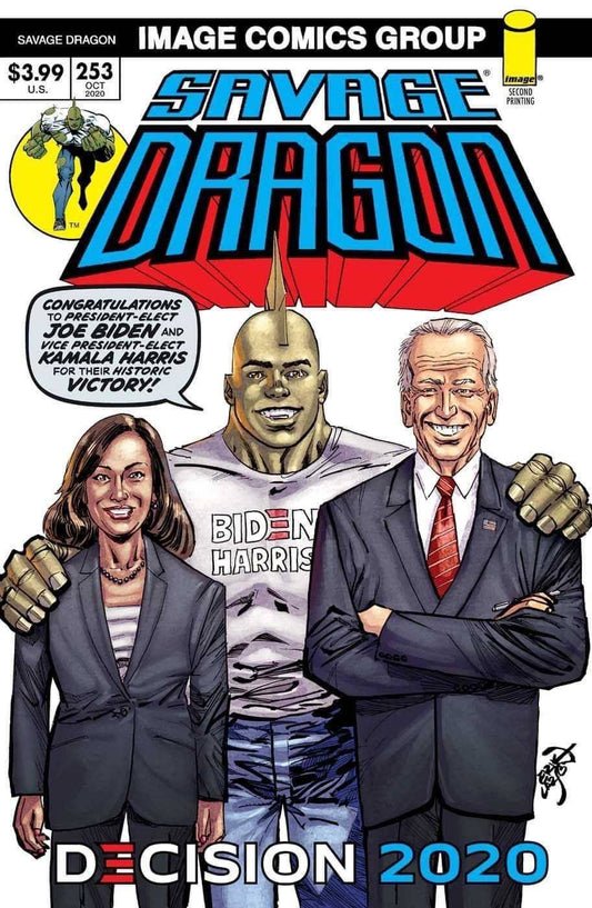 SAVAGE DRAGON #253 2ND PTG BIDEN HARRIS (MR) - Comicbookeroo Australia