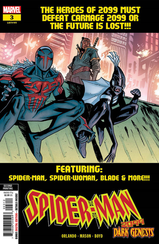 SPIDER-MAN 2099 DARK GENESIS #3 (OF 5) 2ND PTG MASON VAR - Comicbookeroo Australia