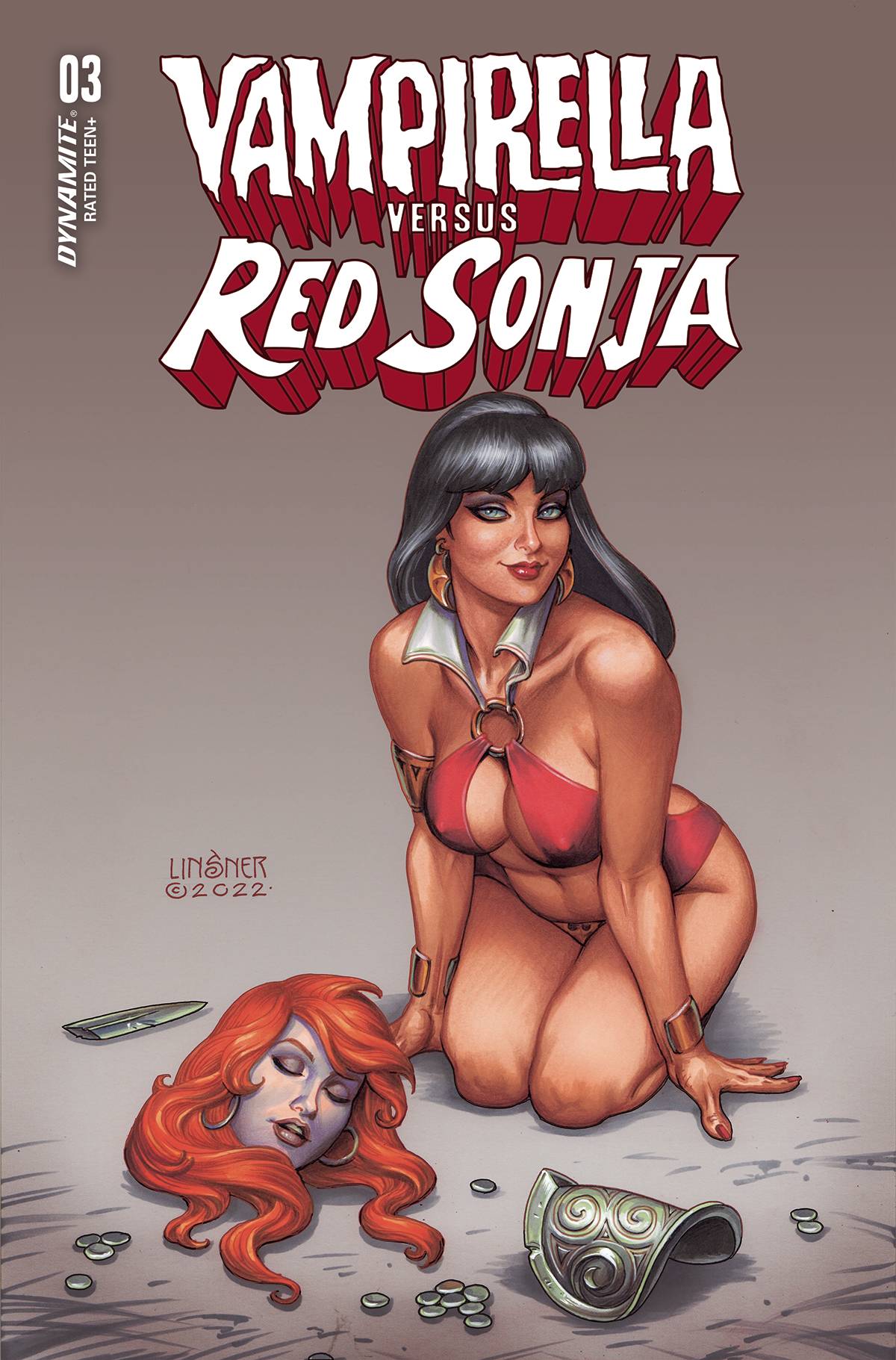 VAMPIRELLA VS RED SONJA #3 CVR B LINSNER - Comicbookeroo Australia