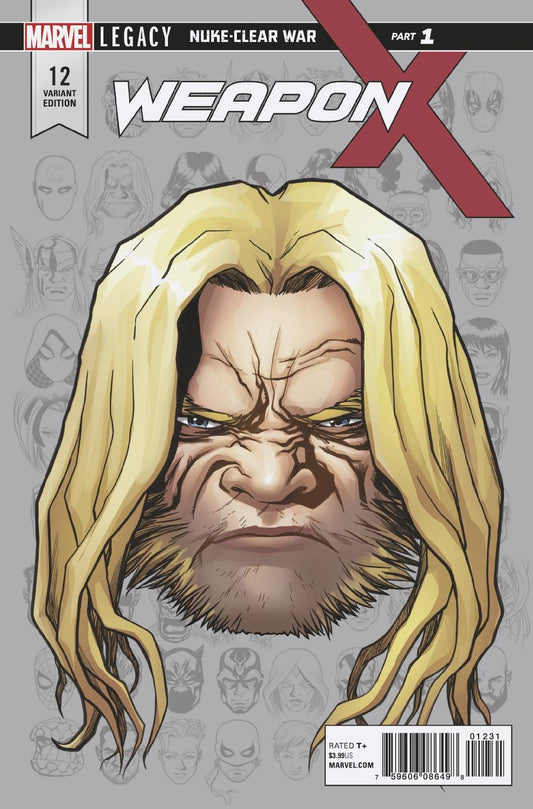 WEAPON X #12 1:10 MCKONE LEGACY HEADSHOT INCV LEG - Comicbookeroo Australia