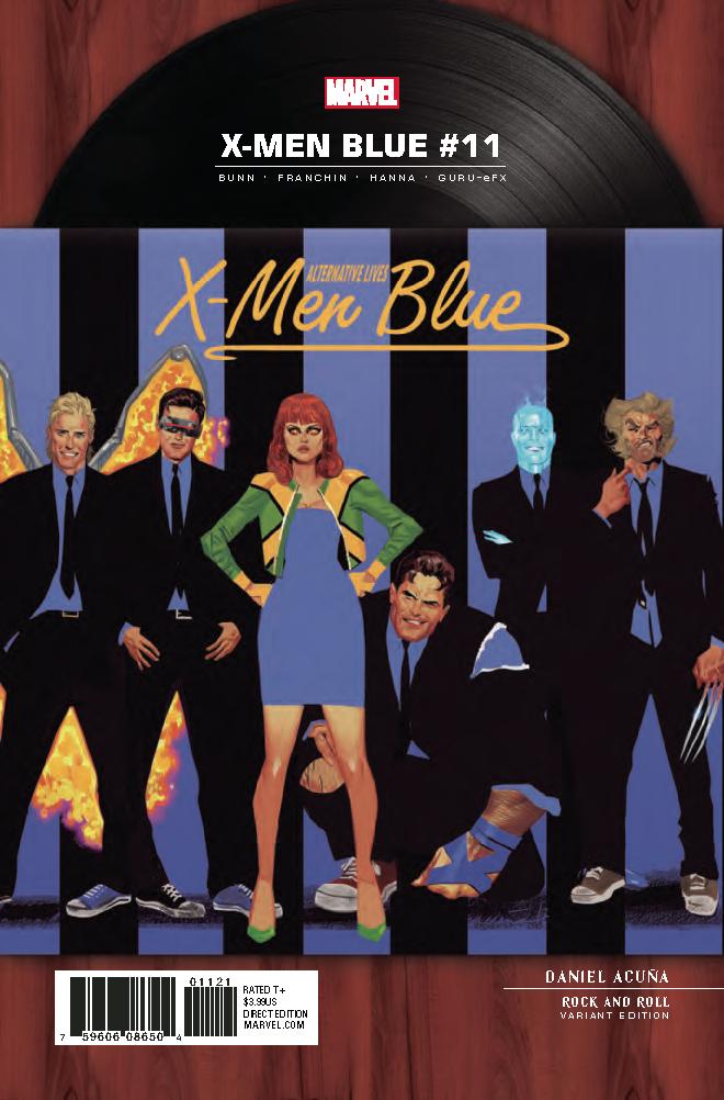 X-MEN BLUE #11 1:5 ACUNA ROCK N ROLL INCV - Comicbookeroo Australia